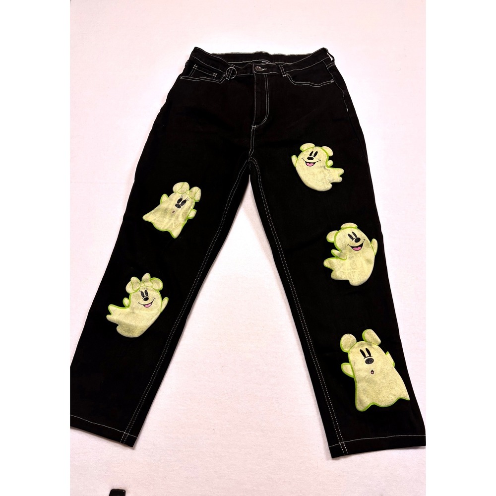 Disney Her Universe Mickey Minnie Mouse Ghost Glow In The Dark Black Jeans 31